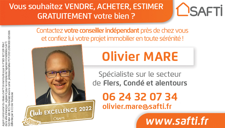 Conseiller immobilier à Condé en Normandie et Flers : Olivier Mare SAFTI