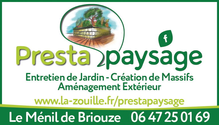 Presta Paysage paysagiste jardinier créateur d'espace verts près de Briouze, Flers, Condé en Normandie, Bagnoles de l'Orne, La Ferté Macé