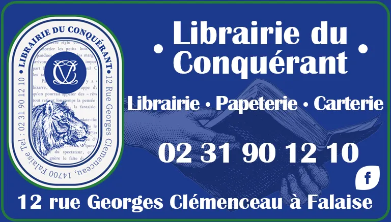 Librairie du Conquérant à Falaise : papeterie, fournitures de bureau, carterie et librairie