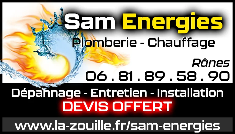 Sam Energies, plombier chauffagiste à Rânes gaz et fioul, spécialiste du dépannage, de l'entretien et la réparation de vos installations de plomberie et chauffage.