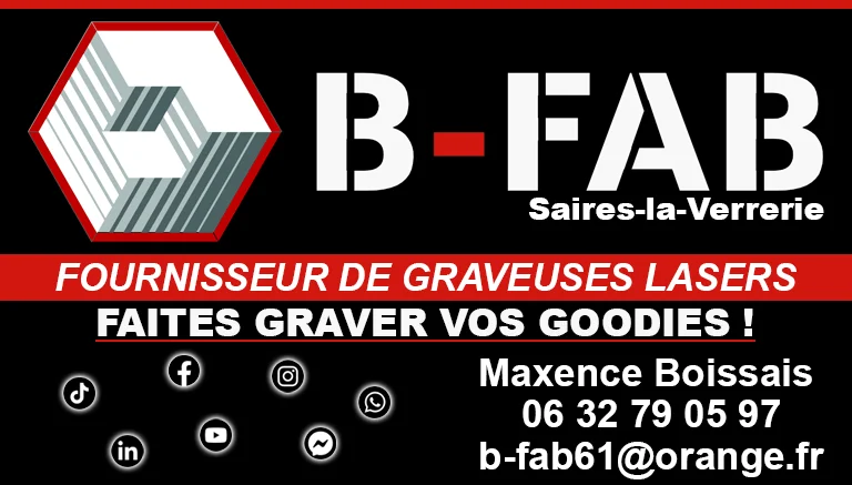 B-FAB, fournisseur de graveuses lasers professionnelles toutes technologies : fibre UV et CO2