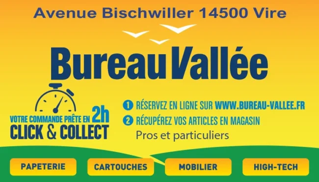 Bureau Vallée à Vire Normandie est le spécialiste des fournitures de bureau, papeterie, fournitures scolaires, mobilier et matériel informatique