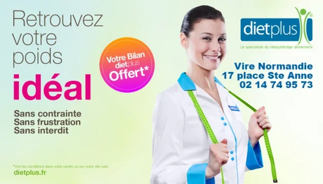Dietplus à Vire Normandie c'est votre spécialiste minceur ! LE rééquilibrage alimentaire est LA clé pour perdre du poids durablement !