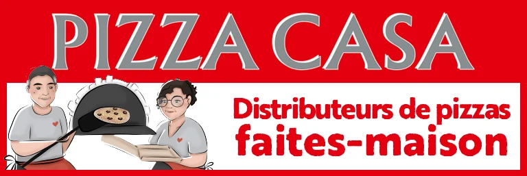 Pizza Casa c'est 3 distributeurs automatiques de pizzas artisanales dans les villes de Falaise, Trun et Crocy