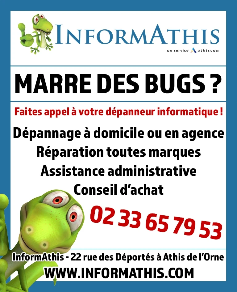 Dépannage informatique, réparation d'ordinateur, conseil d'achat, assistance et formation c'est InformAthis à Athis de l'Orne