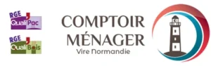 Petit Logo Comptoir Ménager à Vire, poêles à bois et électroménager.