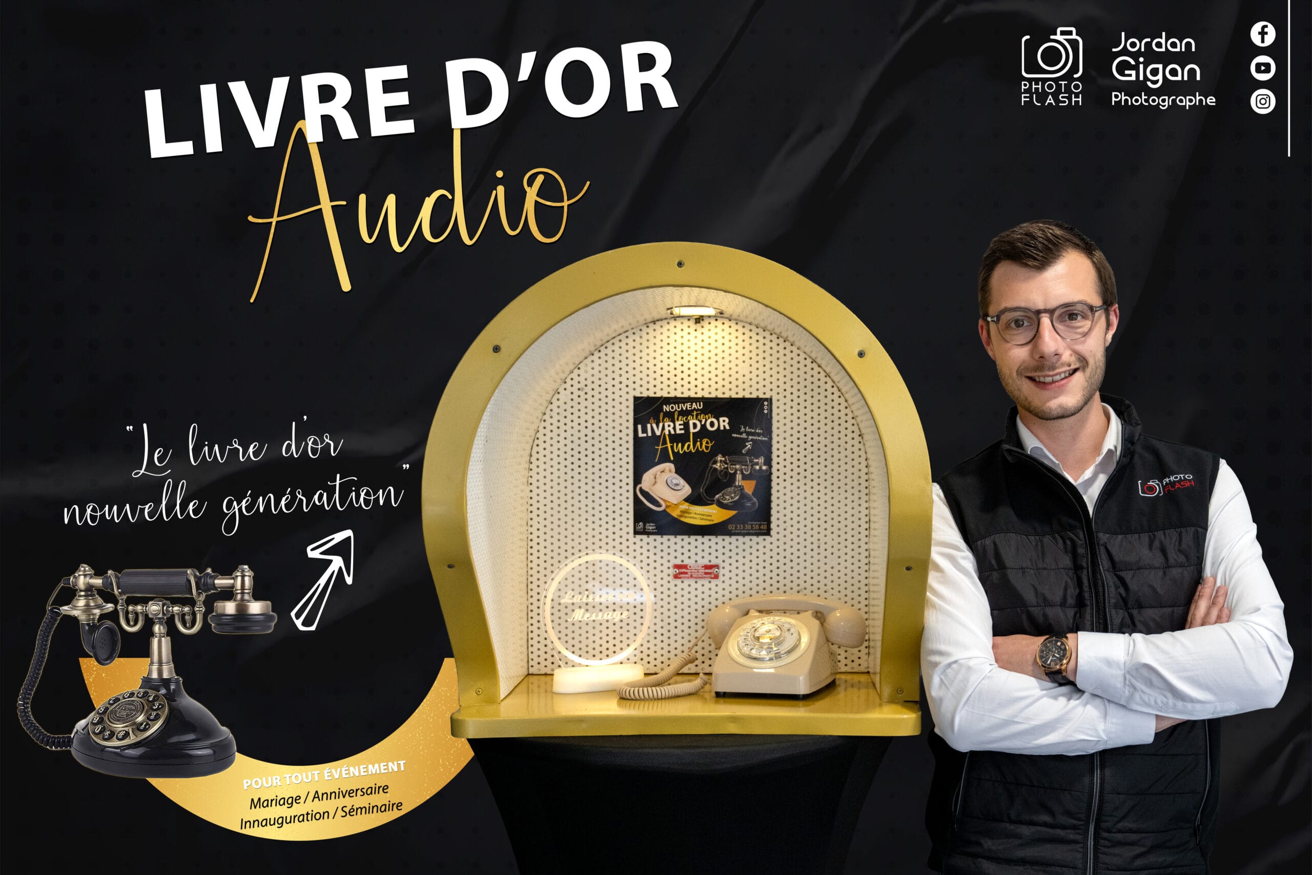 Livre d'or audio : la grande nouveauté chez Photo Flash, photographe à Domfront et La Ferté Macé