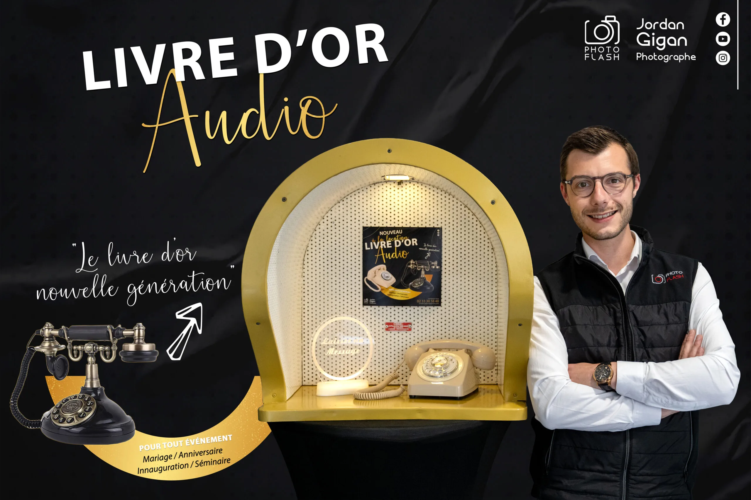 Livre d'or audio : la grande nouveauté chez Photo Flash, photographe à Domfront et La Ferté Macé