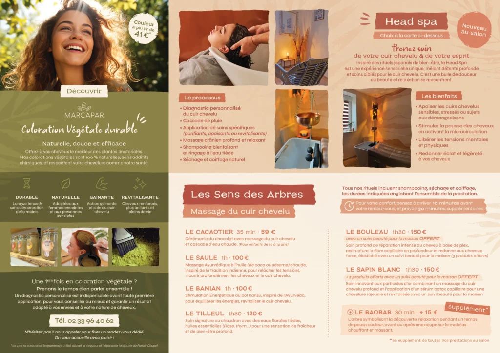 Tous les services et tarifs chez Nad' Coiff salon de coiffure à La Lande Patry près de Flers